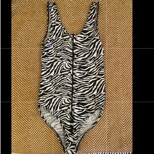 American Apparel Zebra Body Suit